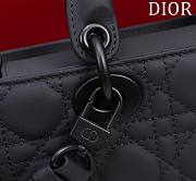 Dior Small Lady D-Joy Bag Ultramatte Black Cannage Calfskin Size 22 x 12 x 6 cm - 3