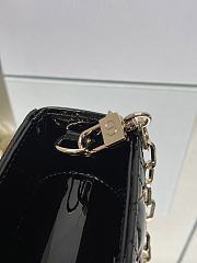 Dior Medium Lady D-Joy Bag Black Patent Cannage Calfskin Size 26 x 13.5 x 5 cm - 5
