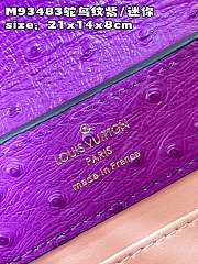 Louis Vuitton Capucines Purple Ostrich With Pink Handle Size 21 x 14 x 8 cm - 5