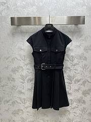 Dior Short Dress Black Cotton Gabardine - 1