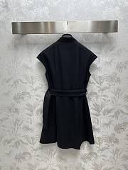 Dior Short Dress Black Cotton Gabardine - 5