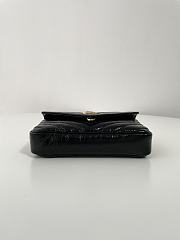 YSL College Mini Chain Bag In Shiny Crackled Leather Black Size 20 X 13 X 3 CM - 3