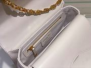 Small Dior Jolie Top Handle Bag Latte Cannage Calfskin Size 22 x 14 x 8 cm - 5