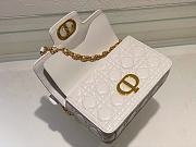 Small Dior Jolie Top Handle Bag Latte Cannage Calfskin Size 22 x 14 x 8 cm - 4