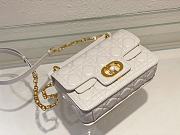 Small Dior Jolie Top Handle Bag Latte Cannage Calfskin Size 22 x 14 x 8 cm - 3