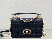 Small Dior Jolie Top Handle Bag Black Cannage Calfskin Size 22 x 14 x 8 cm - 1
