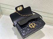Small Dior Jolie Top Handle Bag Black Cannage Calfskin Size 22 x 14 x 8 cm - 3