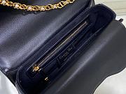 Small Dior Jolie Top Handle Bag Black Cannage Calfskin Size 22 x 14 x 8 cm - 5