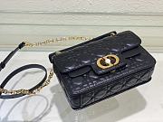 Small Dior Jolie Top Handle Bag Black Cannage Calfskin Size 22 x 14 x 8 cm - 4