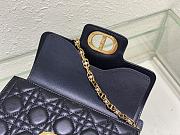 Small Dior Jolie Top Handle Bag Black Cannage Calfskin Size 22 x 14 x 8 cm - 2