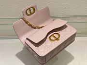 Mini Dior Jolie Top Handle Bag Powder Pink Cannage Calfskin Size 22 x 14 x 8 cm - 4