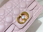Mini Dior Jolie Top Handle Bag Powder Pink Cannage Calfskin Size 22 x 14 x 8 cm - 5