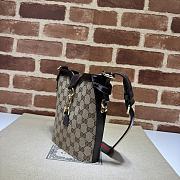 Gucci Original GG Small Bucket Bag 782919 Brown Size 16*19.5*5.5cm - 5