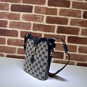 Gucci Original GG Small Bucket Bag 782919 Dark Blue Size 16*19.5*5.5cm - 5