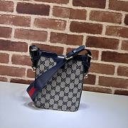 Gucci Original GG Small Bucket Bag 782919 Dark Blue Size 16*19.5*5.5cm - 3
