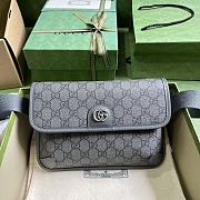 Gucci Ophidia GG Small Belt Bag 752597 Gray Size 24x17x3.5cm - 1