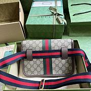 Gucci Ophidia GG Small Belt Bag 752597 Beige & Ebony Size 24x17x3.5cm - 2