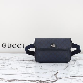 Gucci Ophidia GG Small Belt Bag 752597 Dark Blue Size 24x17x3.5cm