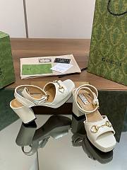 Gucci Women's Horsebit Sandal 771568 Mid-heel White - 3