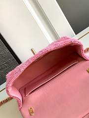 Chanel Mini Flap Bag AS4385 Pink Tweed Size 12.5 × 17 × 5 cm - 5