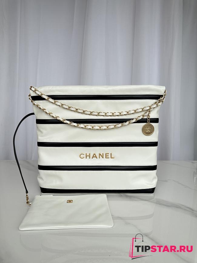 Chanel 22 Small Handbag AS3260 White & Black Size 35 × 37 × 7 cm - 1