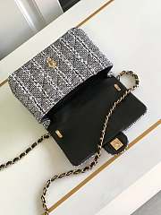 Chanel Mini Flap Bag AS4384 Black & White Tweed Size 14.5 × 19.5 × 7.5 cm - 4
