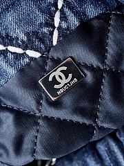 Chanel 22 Mini Handbag Blue Denim AS3980 Size 20 × 19 × 6 cm - 5