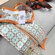 Hermes Twilly Orange Scarf - 3