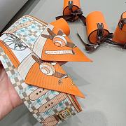 Hermes Twilly Orange Scarf - 2