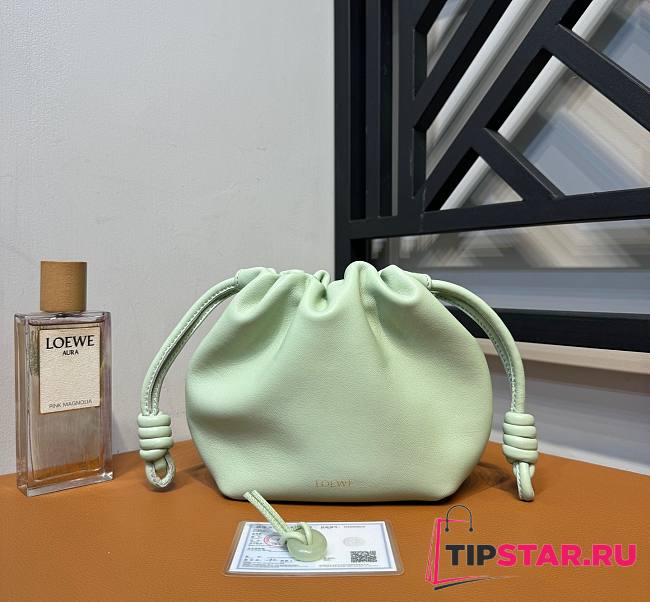 Loewe Mini Flamenco Purse Bag In Mellow Nappa Lambskin Mint Green - 1