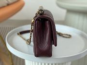 Chanel Small Flap Bag With Top Handle AS4151 Burgundy Size 13.5 × 21 × 6 cm - 2
