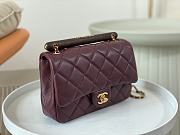 Chanel Small Flap Bag With Top Handle AS4151 Burgundy Size 13.5 × 21 × 6 cm - 5
