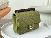 Chanel Small Flap Bag With Top Handle AS4151 Green Size 13.5 × 21 × 6 cm - 5