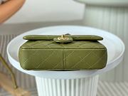 Chanel Small Flap Bag With Top Handle AS4151 Green Size 13.5 × 21 × 6 cm - 2