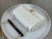 Chanel Small Flap Bag With Top Handle AS4151 White Size 13.5 × 21 × 6 cm - 6