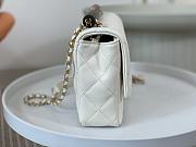 Chanel Small Flap Bag With Top Handle AS4151 White Size 13.5 × 21 × 6 cm - 3