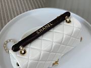 Chanel Small Flap Bag With Top Handle AS4151 White Size 13.5 × 21 × 6 cm - 2