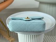 Chanel Small Flap Bag With Top Handle AS4151 Pastel Blue Size 13.5 × 21 × 6 cm - 3