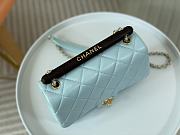 Chanel Small Flap Bag With Top Handle AS4151 Pastel Blue Size 13.5 × 21 × 6 cm - 4
