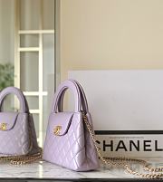 Chanel Mini Shopping Bag Purple AS4416 Size 13 × 19 × 7 cm - 3