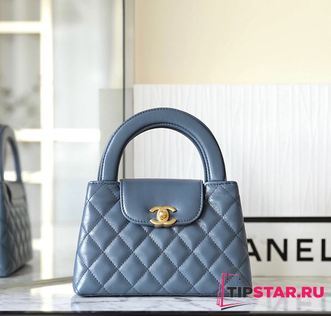 Chanel Mini Shopping Bag Blue AS4416 Size 13 × 19 × 7 cm - 1