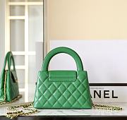 Chanel Mini Shopping Bag Green AS4416 Size 13 × 19 × 7 cm - 6