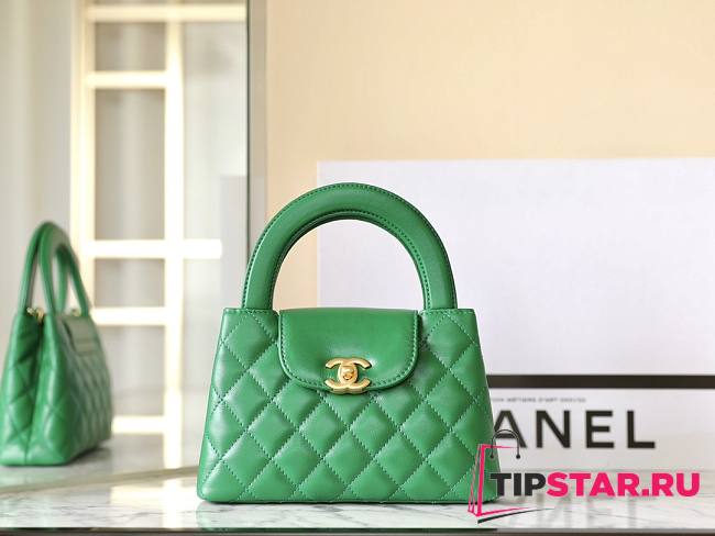 Chanel Mini Shopping Bag Green AS4416 Size 13 × 19 × 7 cm - 1
