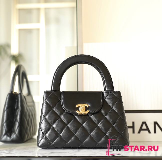 Chanel Mini Shopping Bag Black AS4416 Size 13 × 19 × 7 cm - 1