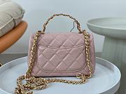 Chanel 23S Shiny Lambskin Pink AS4023 Size 20 x 15 x 5 cm - 6