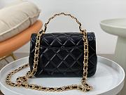 Chanel 23S Shiny Lambskin Black AS4023 Size 20 x 15 x 5 cm - 6