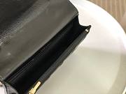 Chanel 24P Top Handle With Pearl WOC Black Lambskin 18x3x14cm - 6