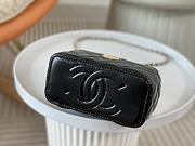 Chanel 24P Vanity With Top Handle With Pearl Black Lambskin 16cm - 5