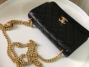 Chanel Wallet on Chain WOC with Heart Pearl Crush Black Caviar 19cm - 4