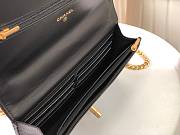 Chanel Wallet on Chain WOC with Heart Pearl Crush Black Caviar 19cm - 3